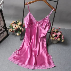 women satin soft nightdress sexy lace lingerie sleepwear ladies wrap night dress robe luxury pajamas dresses nightgown sleepwear