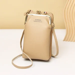 new clip designer phone pocket shoulder bag for women soft pu leather female small crossbody bags ladies messenger purse handbag