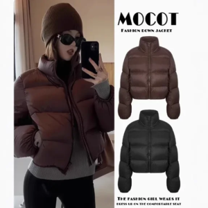 kendall jenner short puffer jacket women's thick winter coat stand collar bread style autumn winter small size female outerwear