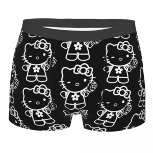 funny boxer hello kitty dark gothic gun shorts panties men's underwear breathable underpants for homme s xxl