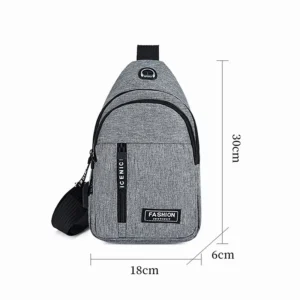 business men's chest bag shoulder messenger bag casual canvas travel bag waist bag multifunctional waterproof storage bag