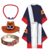 fantasia portgas anime ace cosplay kimono cloak belt robe coat hat necklace belt costume outfits halloween carnival party suit