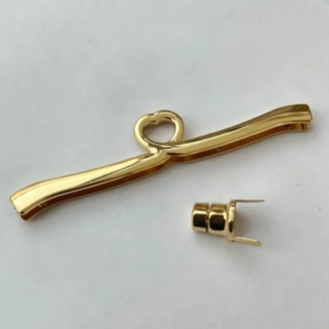 new golden spiral buckle with heart shaped buckle ring long lock for lady handbag craft bag replacement purse diy handmade tools