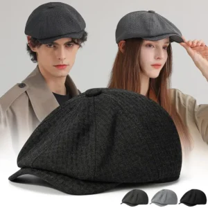 new vintage octagon cap casual male ivy hat autumn winter peaked cap summer thin berets fashion solid color newsboy english hats