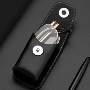 upscale belt wearable reading glasses case folding myopia glasses storage box portable lightweight women men sunglasses holder