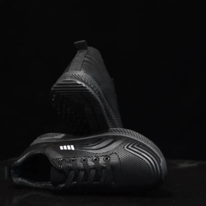 waterproof men's sneakers casual running shoes soft bottom black leather sports shoes