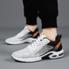 men's spring autumn air cushioned soft sole sports shoes fashionable trendy flying weave running sneakers