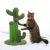 cactus cat scratching post,cactus cat tree,green cat scratcher with natural sisal rope, interactive dangling ball, cat furniture