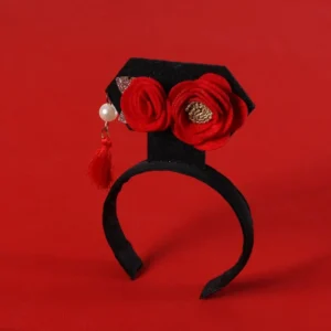 cute chinese style pet new year headband hanfu traditional cat headdress court princess vintage dog hanfu headband dog/cat