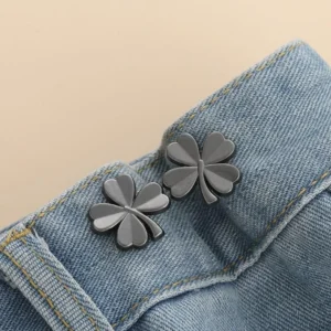 y5gc shamrock brooches pin dress clip women waist tighten buckle clothing accessory