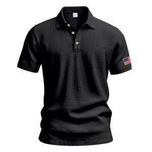 new summer linen short sleeved men's polo shirt embroidered independence day american flag casual t shirt top