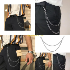 n5ke silver pants chains belt chains keyring wallet chain punk rock hip hop chains jeans biker wallet trousers chains for men