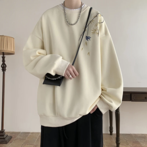 men's streetwear embroidered sweatshirt high quality hoodie luxury brand unisex pullover men clothing red/black/apricot