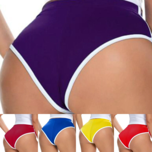 sexy womens sports yoga shorts fitness running workout gym hot pants plus elastic lingerie breathable underwear panties knickers