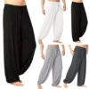 men's joggers pants casual sweatpants casual solid color baggy trousers belly dance yoga harem pants slacks men loose style hot