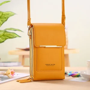 ladies touch screen cell phone purse smartphone wallet pu leather shoulder strap handbag women bag fashion mobile wallet