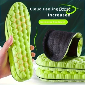 2 pcs tpu insoles, green autumn sports comfortable and lightweight,breathable sole accessories, running insoles
