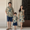 summer family matching outfits dress shirt shorts sets couples and kids matching clothing family look vacation costume clothes
