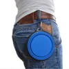 dogs feed supplies folding pets accessories silicone bowl portable puppy water container with carabiner folding cats bowl travel