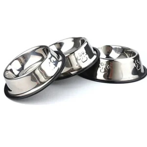paw stainless steel pet dog bowl feeder skidproof anti ant shape cat dog bowls food accessories pet supplies 6 sizes