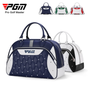 pgm golf women bags waterproof golf shoes bag large capacity leather golf clothing bags double layer sports handbags ywb037
