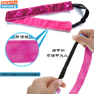 1pc fashion sequin children dance hairbands headband yoga headband women sports anti slip elastic headbands hair accessories