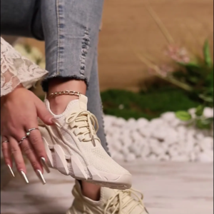 women's mesh soft sole lightweight breathable lace up sneakers for running comfort versatile vulcanized shoes platform sneakers