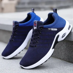 men's trendy breathable lace up running shoes korean light casual sports sneakers