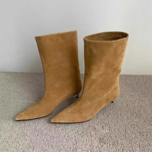 women's chelsea patent leather high boots burgundy pointed toe women's boots low kitten heel mature style women's shoes