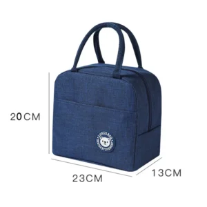 1pcs thermal lunch dinner bag canvas handbag picnic cooler bag travel breakfast box school children convenient food tote bags