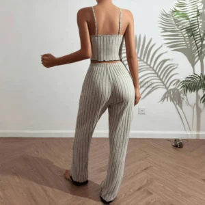 pajamas suit women 2 piece sets camisole pants suspender top trousers summer lace bow sleeveless sleepwear outfits nightwear