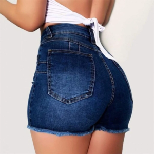 shorts women jeans hole short pants high waist skinny ripped straight denims washed vintage streetwear summer 2025 distressed