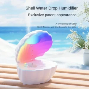 portable shell shape anti gravity air humidifier bluetooth speaker rgb atmosphere sleep aid night light for home deco