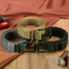 men's belt porous canvas pin buckle leather belt outdoor sports belt women's trendy eyelet belt with jeans belt for men women