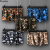 2025 men's pure cotton camouflage underwear sports breathable boxer shorts for men mid waist four corner pants male s 2xl size