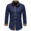 black gold embroidered shirt men's 2025 new men's shirt button up shirt
