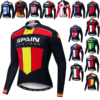 spain cycling jersey long sleeve men autumn bike jersey breathable road biking shirt road cycling clothing tops bicycle jackets