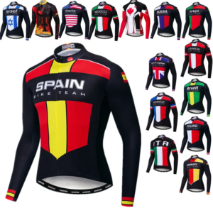 spain cycling jersey long sleeve men autumn bike jersey breathable road biking shirt road cycling clothing tops bicycle jackets
