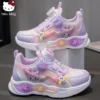 hello kitty kuromi children sanrio mesh sneakers kawaii cartoon spring and autumn new anime running shoes soft sole daddy shoes
