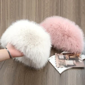 1pc women's winter artificial fur russian hat thicken warm faux fox fur hat outdoor windproof ear protection warm snow ski cap