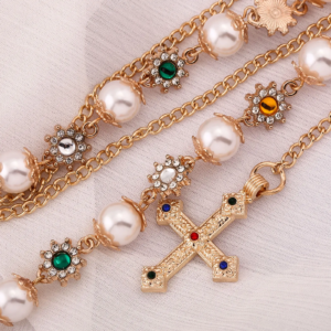 exquisite luxury imitation pearl keychain wallet belt chain men women punk trousers hipster pant chain bag charm hiphop jewelry