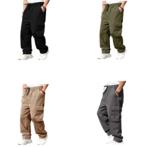 men's workwear pants long trousers with pockets drawstring solid color spring autumn casual sporty style