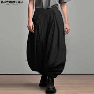 2024 men wide leg pants solid color elastic waist loose casual trousers men oversize streetwear fashion long pants s 5xl incerun