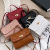 women handbag textured long strap korean style bag gifts faux leather solid color ladies crossbody wallet tote bag daily use