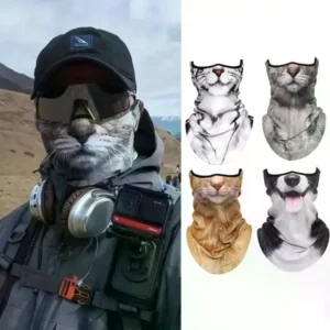 cat dog cute animal balaclava motorcycle motocross ski snowboard hat helmet liner biker neck warmer face cap cycling headgear