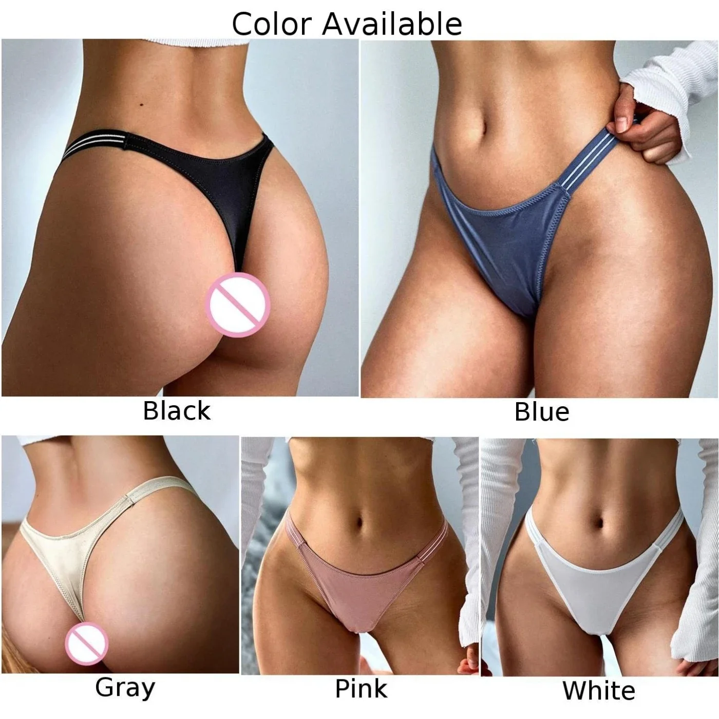 eye catching womens sexy g string thongs lingeries bottom underwear panties high cut knickers in pink black white