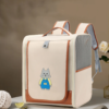 new cartoon animal pattern backpack for birds cats dogs parrot portable and breathable large capacity travel pet carrying bag