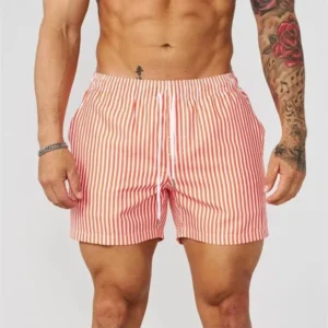 men‘s and women's y2k striped shorts, pajamas, underwear, casual wear, summer beach shorts, wide leg boxer shorts, boys' shorts