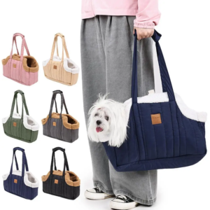 winter warm plush cat bag pet crossbody shoulder bag outdoor travel portable cat puppy sling carrier bag pet carrying supplies