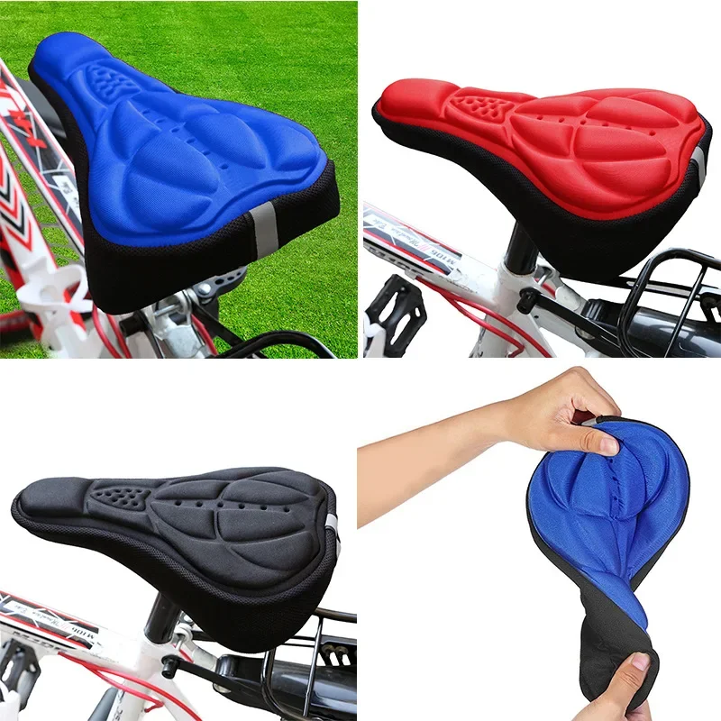 1pcs bicycle saddle 3d soft bike seat cover comfortable foam seat cushion cycling saddle for bicycle bike accessories